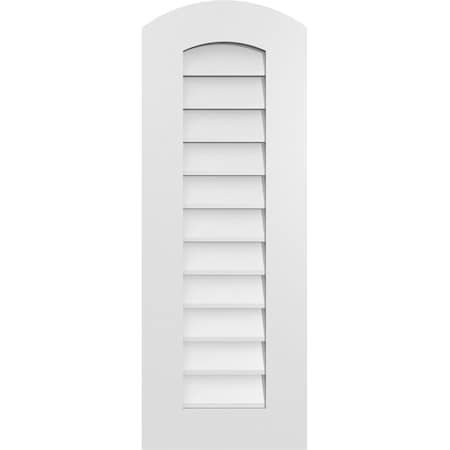 Ekena Millwork Arch Top Surface Mount PVC Gable Vent: Functional, w/ 3-1/2"W x 1"P Standard Frame, 14"W x 38"H GVPAR14X3801SF